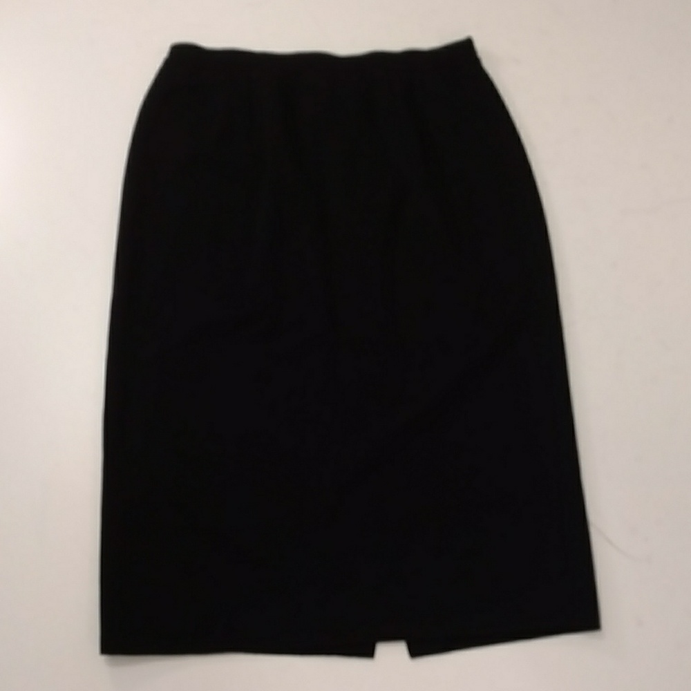 Black Knit Straight Skirt Stizzoli Italy Sz Euro56 US 2x 22 High Quality Italian